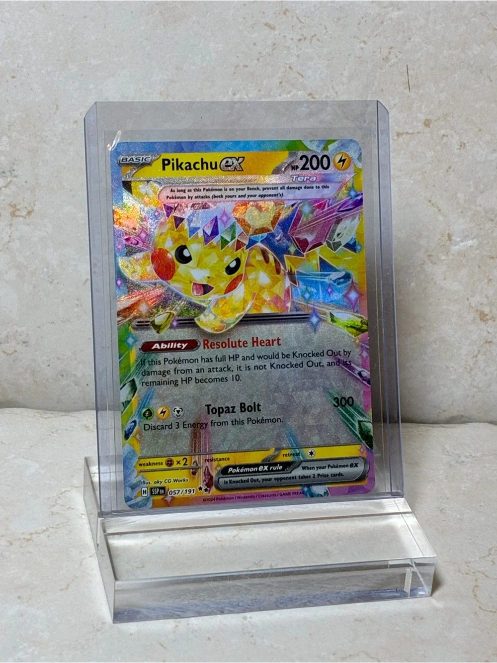 Pikachu EX Double Rate Holo Pokemon Card - 057/191